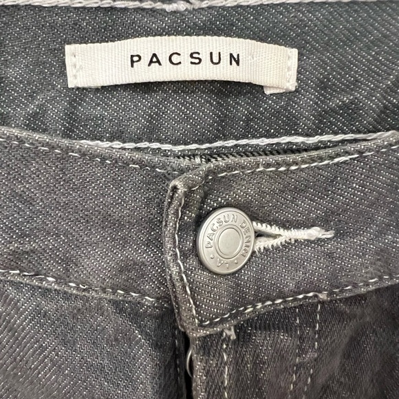 PACSUN High Rise Straight Black White Two Toned Denim Jeans Women Size 28 - Picture 7 of 12